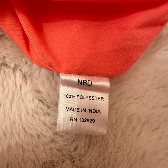 NBD Revolve Hypnotize Me Micro Mini Coral Beaded Dress NWOT Size Small - Picture 10 of 13